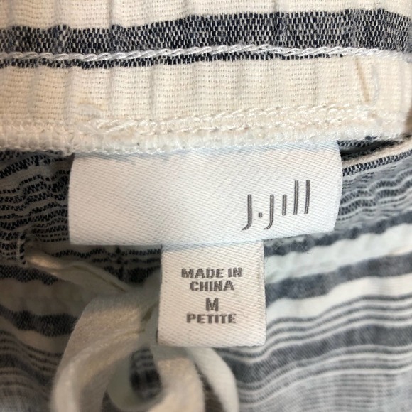 J Jill White Striped Shorts - Picture 2 of 4